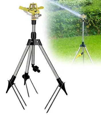 Image de Solidchoice - Arroseur d'extérieur pour jardin, avec trépied réglable et rotation à 360 degrés