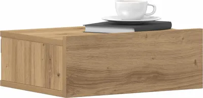 Image de vidaXL Table de nuit suspendue Chêne Artisan 40x32x15 cm Bois composite