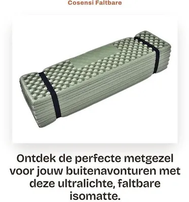 Obrázek produktu pro Isomatte, skládací – karimatka – lehká – vodotěsná – protiskluzová – ideální pro jógu/piknik – karimatka na kempování