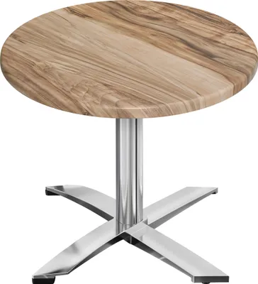 Produktbild von WTG | Bistro Außen Tisch | Ø:H 70 x 75,5 cm | Sheesham / Aluminium | Rund | Bistro Tisch Gastro Tisch