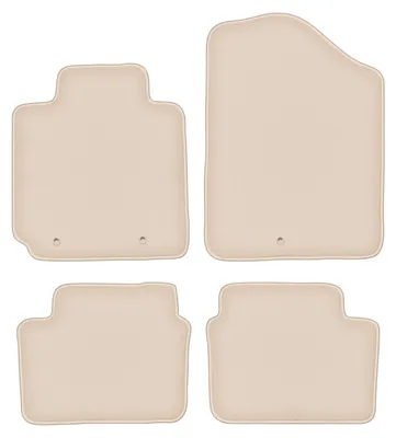 Produktbild von DURBAN Beige Velours-Fußmatten-Set für Hyundai Veloster Coupé (2011-2018)