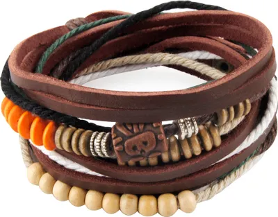 Produktbild von axy Echtlederarmband Lederarmband Wickelarmband Armband für Herren Damen Männer Armschmuck