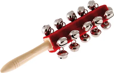 Produktbild von Schellenstab Glockenstab aus Holz mit 21 Glöckchen 27 cm