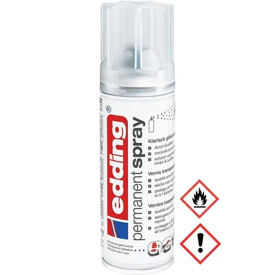 Zdjęcie produktu dla Edding Permanent Spray Premium lakier akrylowy bezbarwny błyszczący 200ml