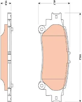 Produktbild von TRW Bremsbeläge Satz Hinten für TOYOTA PRIUS PLUS (ZVW4) GDB3497