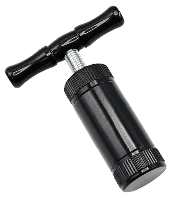 Pollenpresse mit T-Griff, schwarze Handpresse für Kräuter, 1 Stück