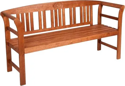 Produktbild von Eukalyptus Gartenbank 3-Sitzer 157 x 82 cm |Massivholz Bank für 3 Personen für Terrasse Balkon Garten, Hartholz Sitzbank geölt