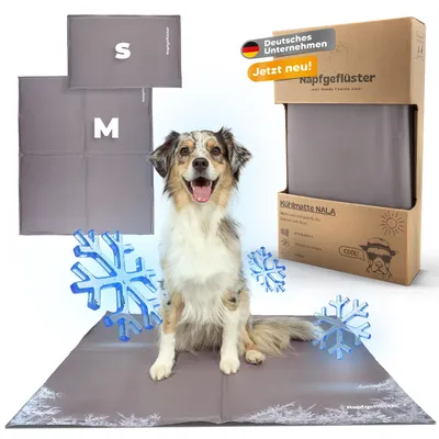 Hunde-Kühlmatte, selbstkühlend, 65x50 cm, braun, Gel-Technologie