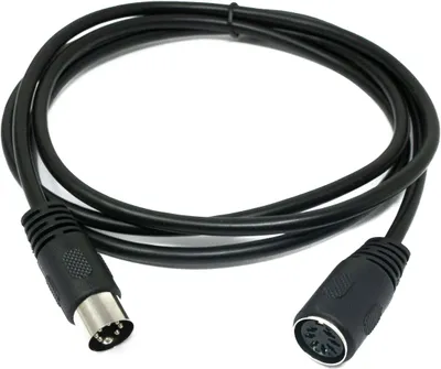 Produktbild von SYSTEM-S S-Video Kabel 150 cm Din 7 Pin Stecker zu Buchse in Schwarz