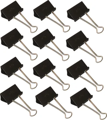 Produktbild von WEDO Foldback Klammer (B)51 mm Klemmweite: 28 mm schwarz 12 Stück