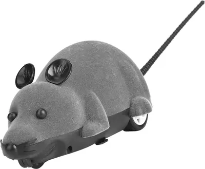 Produktbild von Drahtlose Maus für Katze Hund lustig Ratte Neuheit Geschenk Haustier Spielzeug Fernbedienung grau