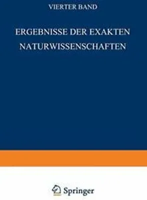 Obrázok produktu pre Ergebnisse der Exakten Naturwissenschaften
