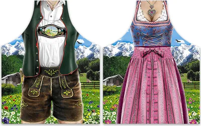 Zdjęcie produktu dla Fartuch kucharski dirndl & lederhosen (strój bawarski)