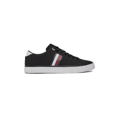 Produktbild von Tommy Hilfiger Herren Sportschuhe Hi Vulc Low Stripes Mesh schwarz r. 42