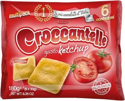 Produktbild von 12x Croccantelle Gusto Ketchup multipack 210 g(6 Umschläge) knuspriger Snack