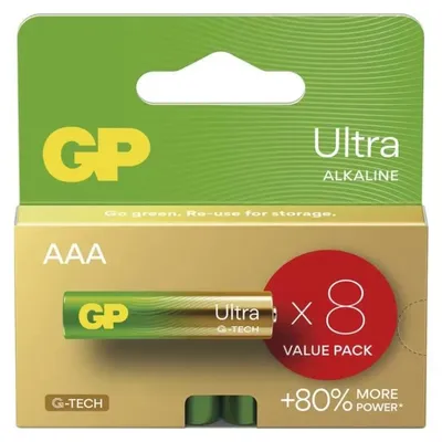 Obrázok produktu pre EMOS Alkalická batéria GP Ultra LR03 (AAA), 8 ks
