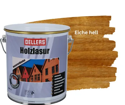 Produktbild von OELLERS Holzlasur wasserbasiert 2,5L Eiche-Hell Dünnschichtlasur Imprägnierung Grundierung Lasur