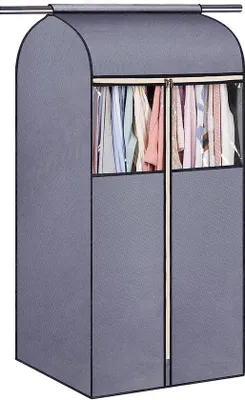 Immagine prodotto di Appendiabiti da 109 cm con copertura protettiva, appendiabiti con ganci, appendiabiti per indumenti, appendiabiti per giacche invernali