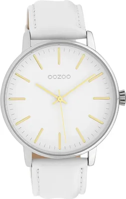 Image de Montre Oozoo blanc en cuir Timepieces femmes Montre à quartz analogique UOC10040