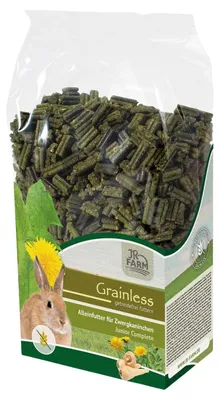 Produktbild von JR Farm Grainless Complete Junior Zwergkaninchen 1000 g - 6 Stück