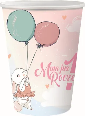 Zdjęcie produktu dla Kubeczki papierowe Roczek - Króliczek, 270 ml/ 6 szt.