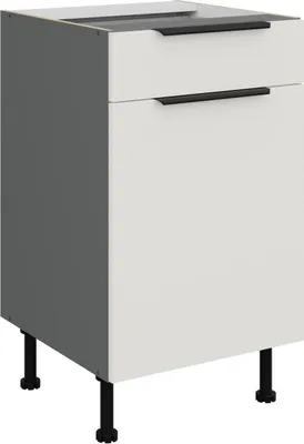 Obrázek produktu pro Dolní skříňka se šuplíkem LUNARA - šířka 50 cm, bílá / antracit