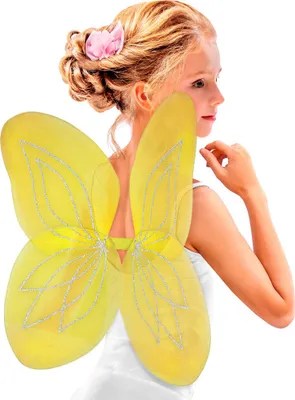Produktbild von Gelbe Märchen Glitzerflügel für Mädchen