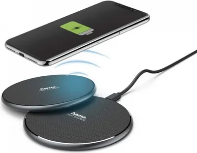 Produktbild von Hama QI-FC10, Drinnen, USB, Kabelloses Aufladen, Schwarz