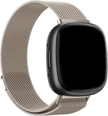 Produktbild von Strap-it Luxe Milaneseband - Milaneseband passend für Fitbit Versa 3 / Fitbit Sense - starlight - Größe: Größe S
