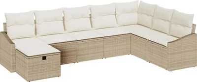 Produktbild von vidaXL Gartensofa-set 8 stk. Poly-Rattan