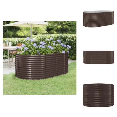 Produktbild von vidaXL Hochbeet Pulverbeschichteter Stahl 175x100x68 cm Braun -  Blumentöpfe & Pflanzgefäße