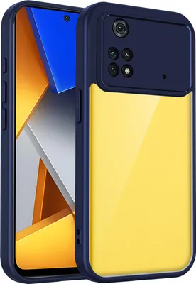 Produktbild von Hülle für Xiaomi Poco M4 Pro 4G Transparente Rückseite TPU Bumper Stoßfest Handyhülle Blau