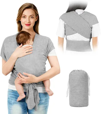 Imagen del producto de Portabebés ergonómico, ajustable, para bebés de hasta 15 kg, transpirable, ideal para usar en casa y fuera de ella