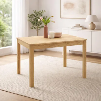 Produktbild von Esstisch >ANKARA< in Wildeiche geölt aus Massivholz - 80x120x75cm (LxBxH)