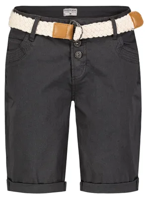 Image de Shorts de bain Damen, modèle bermuda, pantalon court d'été, chino en tissu, avec ceinture, neuf