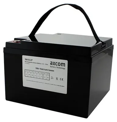 Produktbild von Axcom Natrium Ionen Akku 12V 28Ah mit M5 Kontakte