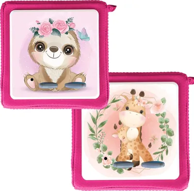 Produktbild von MeinBaby123® Toniebox Schutzfolie | 2er Set Faultier & Giraffe