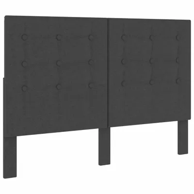 Image de vidaXL Tête de lit Tufté Gris foncé Tissu 140 x 200 cm