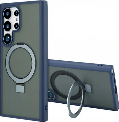 Zdjęcie produktu dla Accezz Ring Stand Backcover z MagSafe dla Samsung Galaxy S24 Ultra - Niebieski