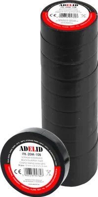 Produktbild von Isolierband 20m Elektriker Klebeband Multi Tape schwarz Set 10 Rollen PCV Isoband VDE