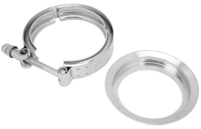 Image de Kit de bride de serrage à bande en V pour tuyau de descente de 3 pouces, en acier inoxydable, de rechange pour Borg Warner S200, S300, S257 et S366