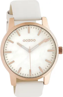 Immagine prodotto di Oozoo orologio da donna in pelle orologio analogico al quarzo bracciale bianco Timepieces D2UOC10725