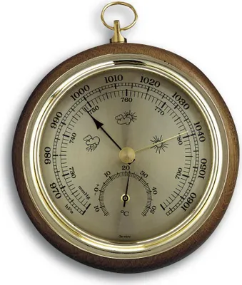 Obrázok produktu pre TFA - Analoges Thermo-Barometer aus Massivholz 45.1000 - Eiche Buche