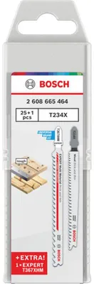 Immagine prodotto di Set di lame per seghetto alternativo Bosch T234X+EXPERT Multi Material thick and thin T367XHM, 26 pezzi