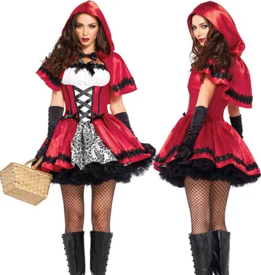 Produktbild von Gothic Rotkäppchen Damenkostüm