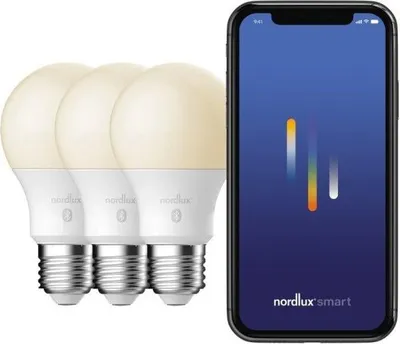 Immagine prodotto di set di 3 pezzi Lampadina intelligente NORDLUX E27 con regolazione del colore della luce