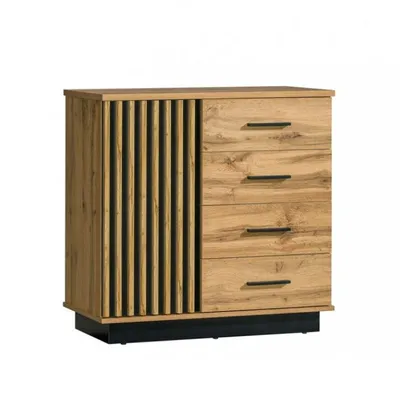 Image de Commode combinée MILAGRA 1 – chêne wotan / noir