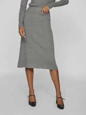 Immagine prodotto di Maxi gonna in maglia A-line con elastico in vita | S