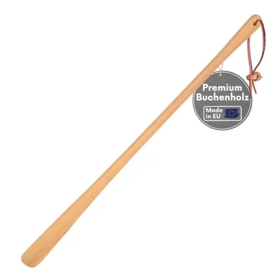 Produktbild von TOPANBIETER 999 Schuhlöffel Buchenholz, Extra lang 63 cm, Schuhanzieher für bequemes Anziehen, Schuhanziehhilfe aus Holz, nachhaltig & langlebig
