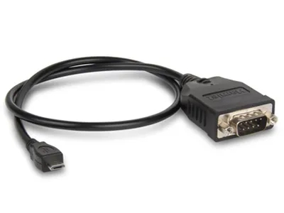 Obrázek produktu pro Hamlet XURS232MICROTG, Černá, 0,45 m, RS-232 DB9, Micro USB, Samec, Samec